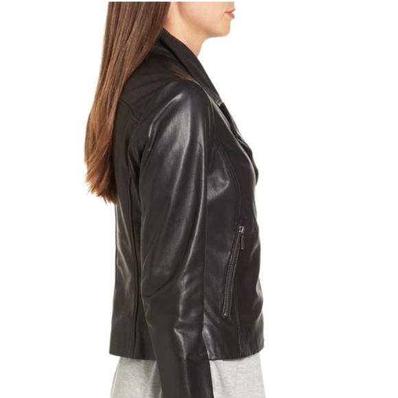 Halogen | Moto Leather Jacket - Picture 5 of 7